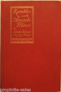 Rambles with Anatole France (1926, HC ~ Stated 1st Ed.) - Imagen 1 de 1