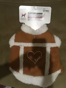 Ellen Degeneres Dog Apparel Faux suede Cozy Adorable Jacket Medium NEW. - Picture 1 of 2
