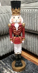 2024 CVS 20” Black Red Gold Christmas Nutcracker Soldier Resiin Medium - Picture 1 of 6