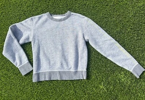 Rag & Bone | Heather Grey New York Sweatshirt XSmall Sleeve Logo Green - Picture 1 of 8