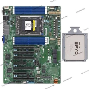Supermicro H12SSL-i ATX Server Motherboard + AMD EPYC 7763 64 Core CPU Processor - Afbeelding 1 van 3