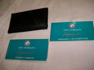 1997 PLYMOUTH VOYAGER OWNER'S MANUAL 3/PC.SET & BLACK DEALER CASE. FREE S/H // - Picture 1 of 1