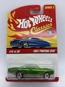 Hot Wheels Classics Series 2 - 1967 Pontiac GTO Green With Redline Wheels #14/30 - Picture 1 of 9