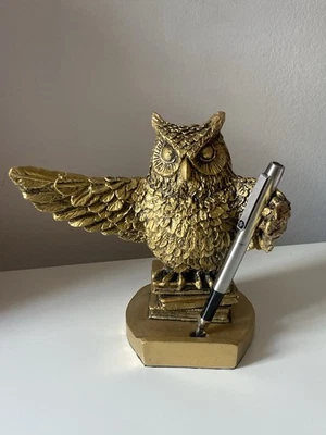Resin Owl Pen Holder - Luxury Rare Pen Display For Fountain Pen -Pen Holder Only - Image 1 of 4