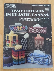 Leisure Arts Tissue Cover Ups In Plastic Canvas Pattern Booklet - Picture 1 of 2