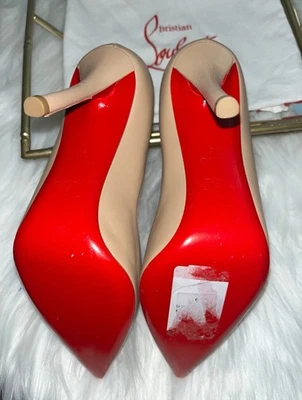 正品全新 Christian Louboutin Kate 100 毫米 36 码-裸色 — 第 1/4 张图片