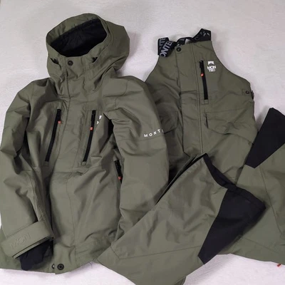 Montec Fawk Jacket And Bibs Mens Medium Green Outfit Ski Snowboard Insulated - Image 1 of 4