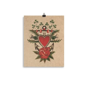 Vintage Americana, Tattoo Art, Symbols of Love, Family, Hope  - Picture 1 of 5