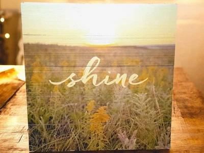 Letrero cuadrado de madera con sello de arte de pared placa madera 10 X 10 inspirador Foto 1 de 4