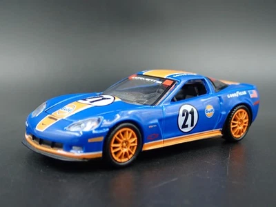 Modello Auto Diecast 1:64 C6 Blu Gulf Corvette Z06 Chevy Chevrolet 2005-2013 - Immagine 1 di 4