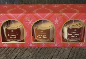 Bath & Body Works Smells Like A Celebration Flight Trio 3 Kerzen NEU Winter Neujahr - Bild 1 von 14