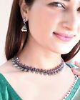 Indian Bollywood Style Silver Oxidized Jewelry Chocker Necklace Set Women Pack 2