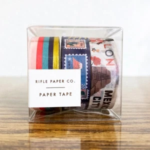 Papel para rifle Co Bon Voyage papel cinta artesanal 3 rollos planificador de viajes álbum de recortes - Imagen 1 de 7