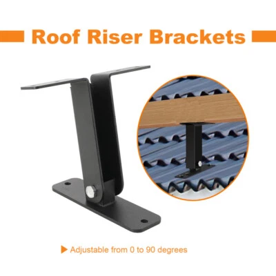 Kit de soportes elevadores de techo de 3 piezas soporte de viga elevador de techo ajustable para pérgola Foto 1 de 4