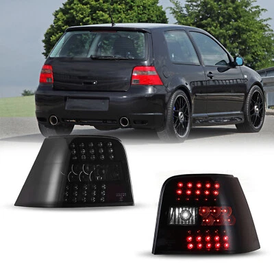 Pair LED Tail Lights For 1999-2004 Volkswagen Golf GTI MK4 Rear Brake Lamps L+R - Image 1 of 4