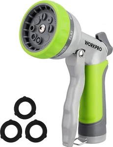 WORKPRO High Pressure Garden Hose Nozzle Water Hose Sprayer w/8 Watering Pattern - Picture 1 of 8