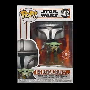 Funko Pop! Star Wars #402 El Mandaloriano con el Niño + Protector *Como Nuevo* - Imagen 1 de 12
