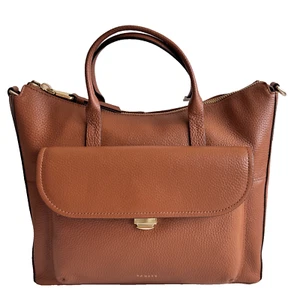 RADLEY Handbag Tan Leather Medium Crossbody Grab Bag - Colebrook Close RRP £229 - Picture 1 of 7