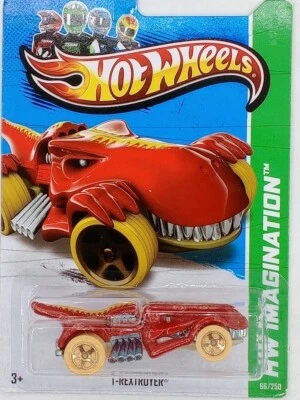 2013 Hot Wheels #66 Imagination-Dino Riders T-REXTROYER laranja queimado com YellowWhls - Imagem 1 de 3