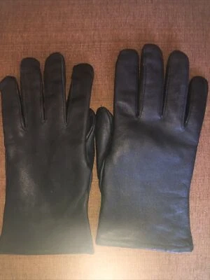Rubin Inc Men's Black Leather Gloves Wool Blend Lining Casual Fall Winter Sz 8 - Image 1 of 4