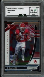 2020 Panini Prizm Draft Picks #104 Ceedee Lamb GRADED 10 GEM MINT RC Rookie Card