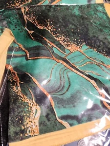 Bufanda 27" cuadrada verde negro dorado informal ecuestre trapo salvaje rancho nuevo hombres y mujeres - Imagen 1 de 6