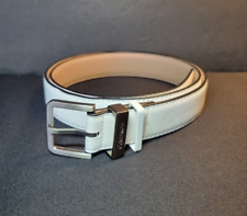 Calvin Klein White Belt Synthetic Leather Women's 44in