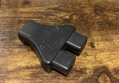 IEC Mains Splitter Plug Y Adapter Block - C14 Socket to 2 x C13 Plugs (1 into 2) - Image 1 of 2