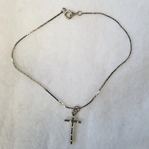 VTG Sterling Silver Crucifix Cross Doll Necklace Jewelry Can Fit American Girl - Picture 1 of 8