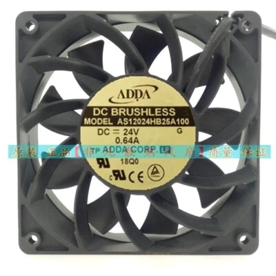 ADDA 12025 AS12024HB25A100 DC24V 0.64A 12CM 3-Wire Cooling Fan - Image 1 of 4