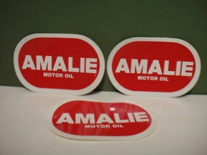 Vintage Lot 3 Amalie Racing Motor Oil Decal Sticker Hot Rat Rod Muscle Car NHRA - Picture 1 of 2