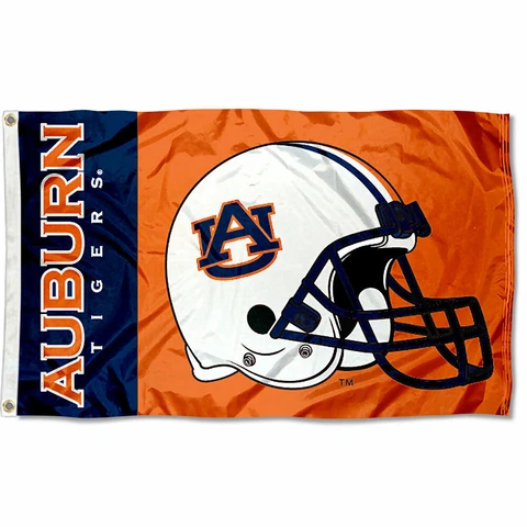 Auburn Tigers College Football Helmet Flag Cover