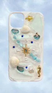 Handmade Seashell Mosaic Customised Art Mobile Phone Case For Apple/Samsung - Picture 1 of 2