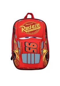 DISNEY OFFICIAL LIGHTING MCQUEEN CARS 3D BACKPACK KIDS SCHOOL RUCKSACK - Picture 1 of 8