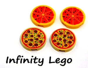 4 LEGO Azulejos Amarillos y Tostados Redondos 2 x 2 Patrón Pizza (4150) - 4 Piezas - Imagen 1 de 1