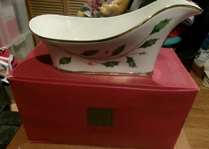 Lenox Holiday Holly Berries feines Porzellan Weinflasche Caddy/Dekor Herzstück - Bild 1 von 11