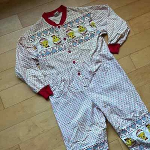 Vintage Looney Tunes Tweety Vogel Weihnachten Pyjama Einteiler Erwachsene Small - Bild 1 von 12