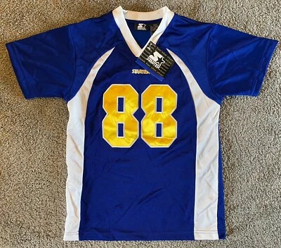 New Starter Football Jersey Shirt Boys Size 10/12 Stitched #88 Blue Yellow White - Image 1 of 4