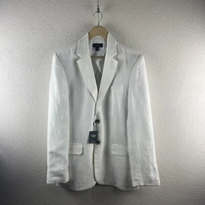 Club Room l M Luxury Linen Hand-Stitch Notch Lapel Front Faux Pockets Sport Coat - Picture 1 of 3