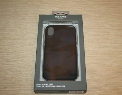 JACK SPADE Co Mold Inlay Case for iPhone X Shadow Camo Blue Leather  - Image 1 of 4