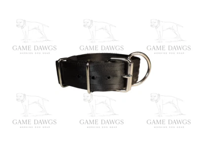 GAME DAWGS 2" HEAVY DUTY 5 PLY SEAT BELT DOG COLLAR WELDED HARDWARE * APBT * PIT BULL