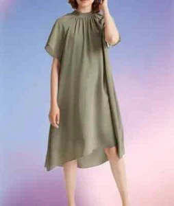 Club Monaco Olive Green Silk Dress Size 0 Retail $279 - Picture 1 of 6