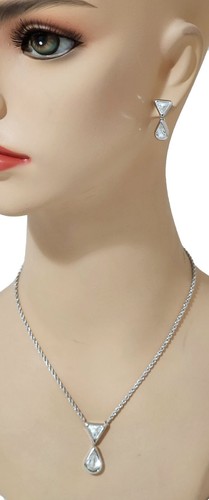 Set Collana e Orecchini Cristalli Argento Christian Dior