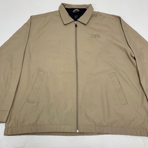 Men’s ASHWORTH Golf Jacket Size XL Khaki Brown Water Wind Resistant Full-Zip - Picture 1 of 9