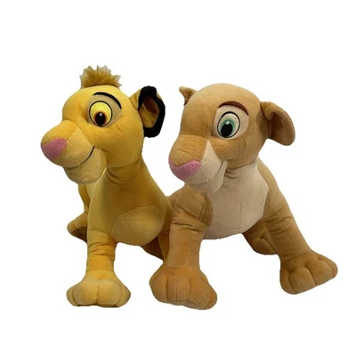 Jumbo Rare Vintage Disney Lion Plush 24” Set King Simba & Napa Plush Large 90s - Image 1 of 4