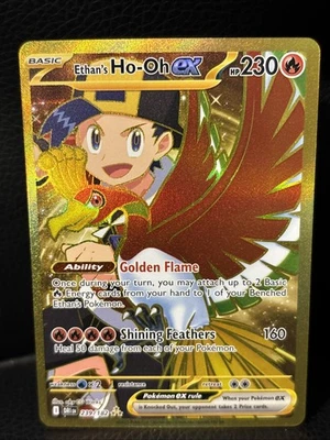 Pokemon TCG Ethan's Ho-Oh EX Gold Hyper Rare 239/182 Sv10: Destined Rivals NM/M - Image 1 of 2