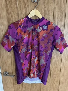 Men’s Purple Orange And Pink Sportful Cycling Jersey Size L - Picture 1 of 3