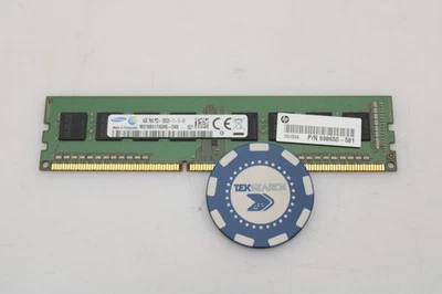 HP 698650-581 4GB PC3-12800U DDR3-1600 1RX8 N-ECC PC RAM Memory - Image 1 of 2