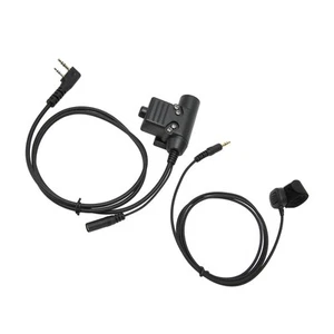 Adapter PTT U94 przycisk push-to-talk walkie talk wojskowe złącze zestawu słuchawkowego - Zdjęcie 1 z 22