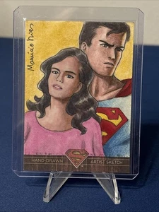 Superman: The Legend 2012 Cryptozoic DC Sketch Card Superman & Lois Lane 1/1 - Picture 1 of 2